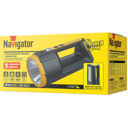 Фонарь-прожектор аккумуляторный 95 566 NPT-SP36-ACCU прожектор/кемпинг 1LED 5W+50COB 8Вт 3хli-ion 1.2А.ч Navigator 95566