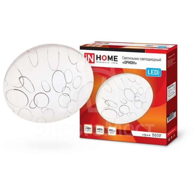 Светильник светодиодный DECO ОРИОН 24Вт 230В 4000К 1560лм 300мм IN HOME 4690612021973