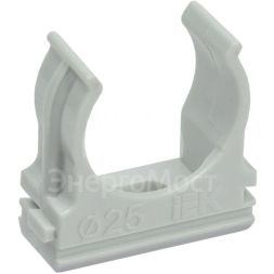 Держатель для труб (клипса) CF25 с защелкой ELASTA IEK CTA10D-CF25-K41-100