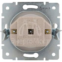 Розетка 1-м СП Rain 16А IP20 без заземл. керамика механизм бел. LEZARD 703-0288-121