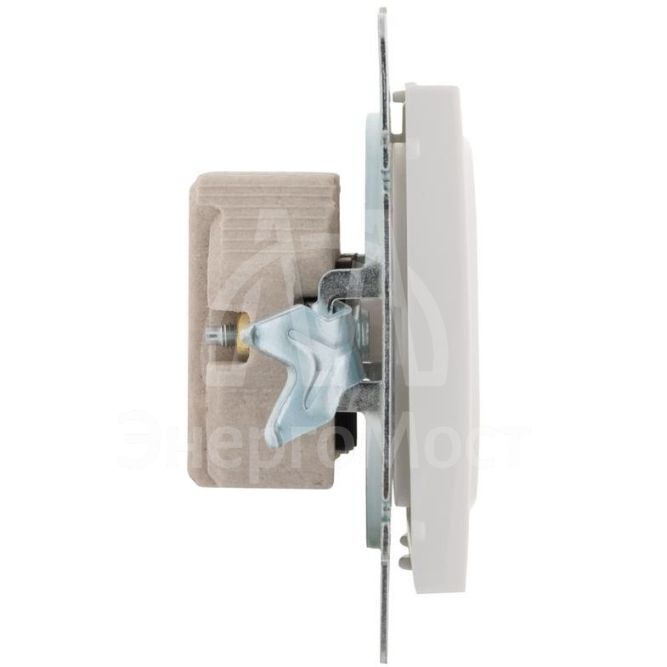 Розетка 1-м СП Rain 16А IP20 без заземл. керамика механизм бел. LEZARD 703-0288-121