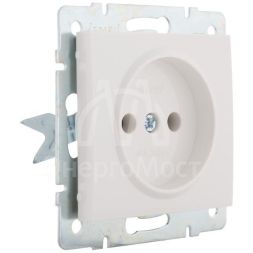 Розетка 1-м СП Rain 16А IP20 без заземл. керамика механизм бел. LEZARD 703-0288-121