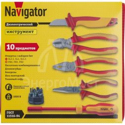 Набор инструмента 93 434 NHT-Ind05-H10 диэлектр. (10 предметов) NAVIGATOR 93434