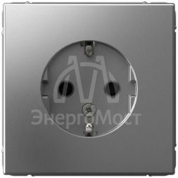 Розетка ArtGallery 16А с заземл. защ. шторки механизм сталь SE GAL000945
