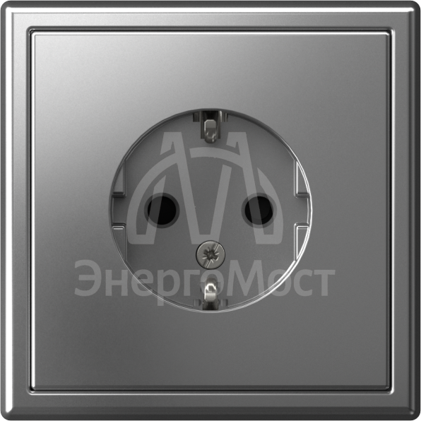 Розетка ArtGallery 16А с заземл. защ. шторки механизм сталь SE GAL000945