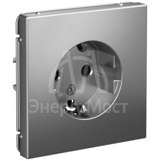 Розетка ArtGallery 16А с заземл. защ. шторки механизм сталь SE GAL000945