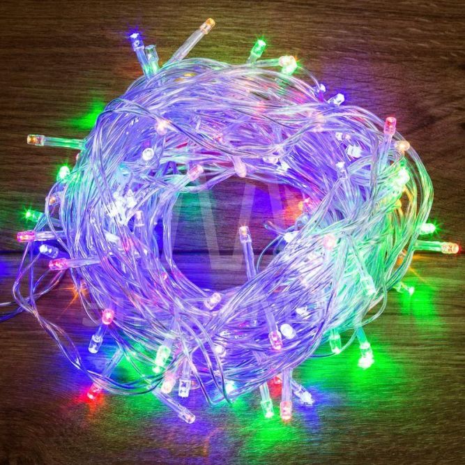 Гирлянда светодиодная &amp;quot;Твинкл Лайт&amp;quot; 20м 160LED мультиколор провод ПВХ прозр. Neon-Night 303-309