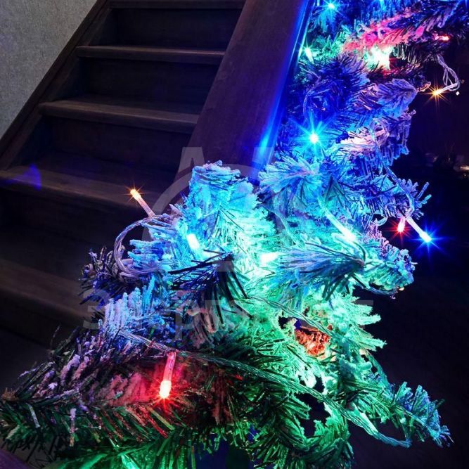 Гирлянда светодиодная &amp;quot;Твинкл Лайт&amp;quot; 20м 160LED мультиколор провод ПВХ прозр. Neon-Night 303-309