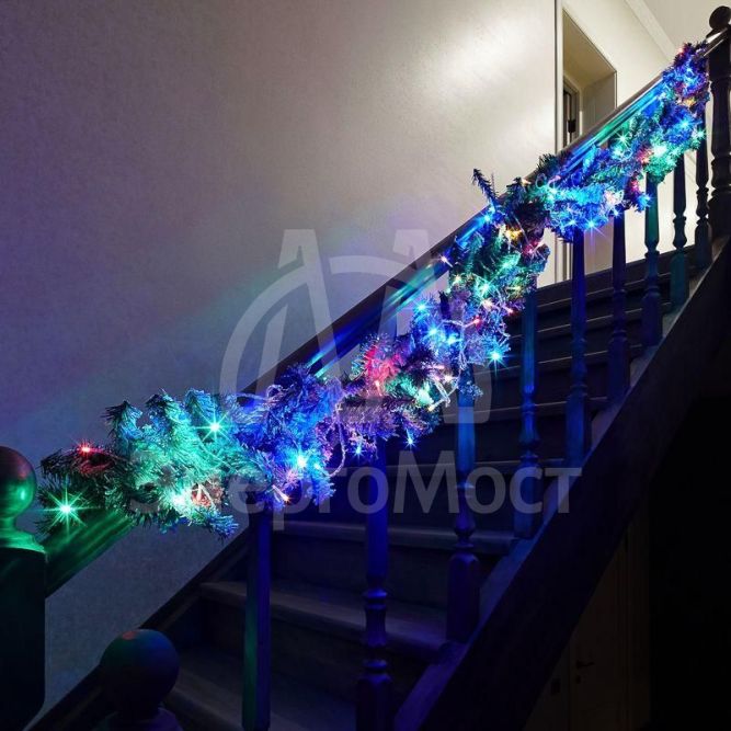 Гирлянда светодиодная &amp;quot;Твинкл Лайт&amp;quot; 20м 160LED мультиколор провод ПВХ прозр. Neon-Night 303-309