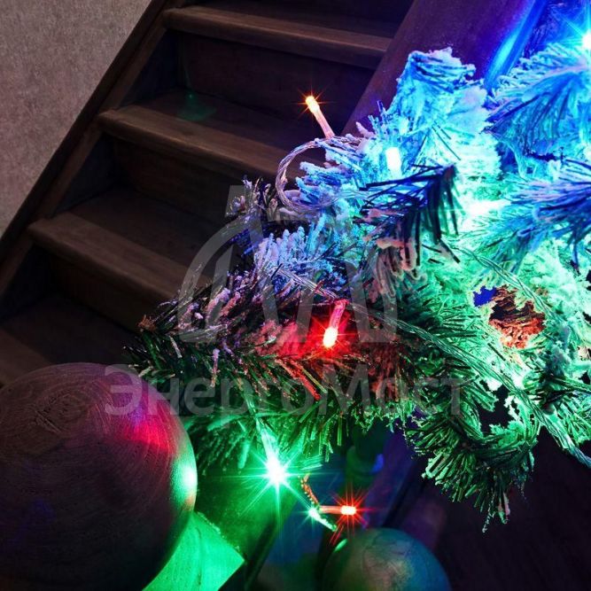 Гирлянда светодиодная &amp;quot;Твинкл Лайт&amp;quot; 20м 160LED мультиколор провод ПВХ прозр. Neon-Night 303-309