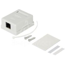 Розетка компьютерная RJ-45 кат.5e неэкран. 1-порт ЭРА Б0056900