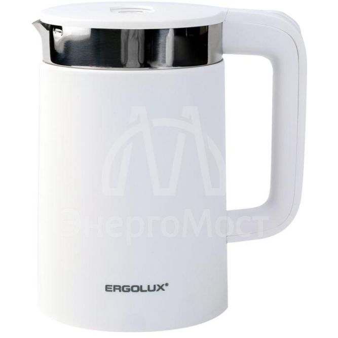Чайник электрический ELX-KS11-C01 PRO нерж. сталь/пластик 1.8л 220-240В 2200Вт бел. Ergolux 15329