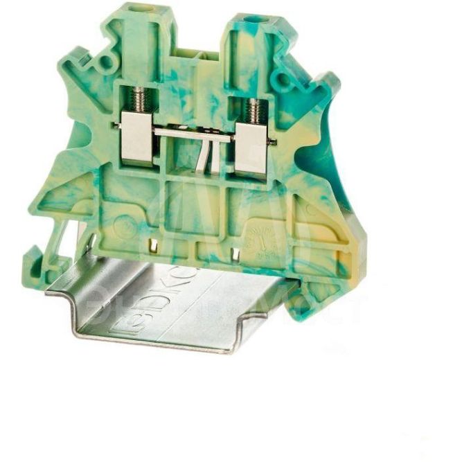 Клемма заземления винтовой зажим 2 точки подключения 2.5кв.мм DKC TUR-2.5-PE