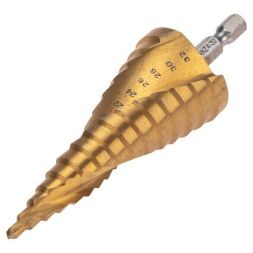 Сверло ступенчатое по металлу ТИТАН 4.0-32.0мм Р6М5 Kranz KR-12-6613