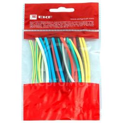 Набор трубок термоусадочных ТУТ нг тонкостен. 4/2 (7 цветов по 3шт 100мм) EKF tut-n-4