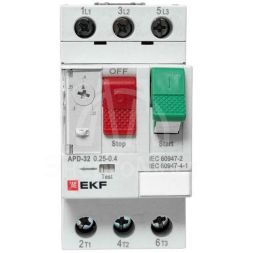 Выключатель автоматический для защиты двигателя АПД-32 0.25-0.4А EKF apd-me-0.4