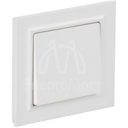 Выключатель 1-кл. СП BRITE ВСР10-1-0-БрАБ 10А в сборе арктич. бел. IEK BR-V10-0-10-K91-F