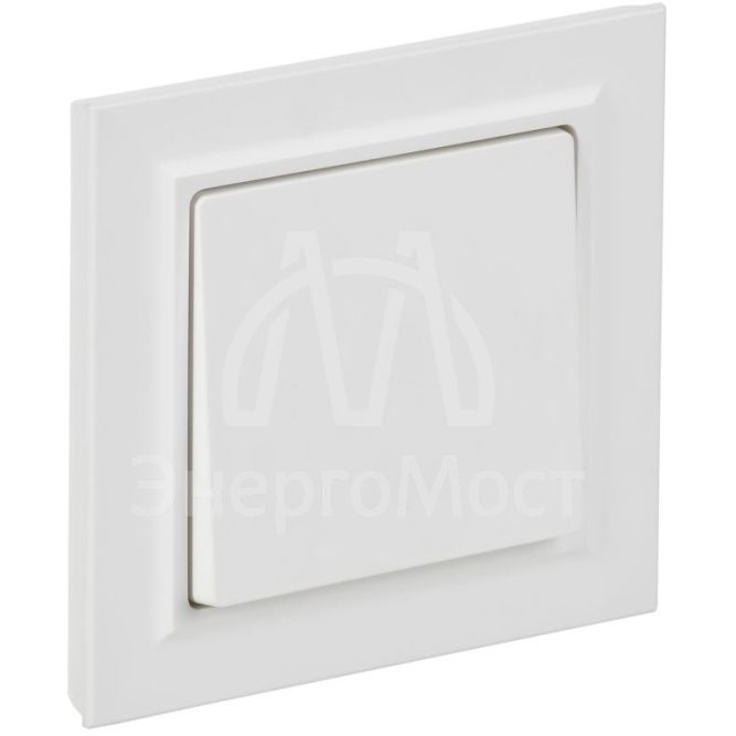 Выключатель 1-кл. СП BRITE ВСР10-1-0-БрАБ 10А в сборе арктич. бел. IEK BR-V10-0-10-K91-F