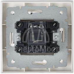 Выключатель 1-кл. СП BRITE ВСР10-1-0-БрАБ 10А в сборе арктич. бел. IEK BR-V10-0-10-K91-F