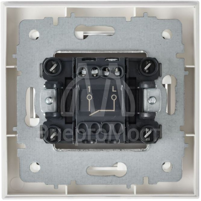 Выключатель 1-кл. СП BRITE ВСР10-1-0-БрАБ 10А в сборе арктич. бел. IEK BR-V10-0-10-K91-F