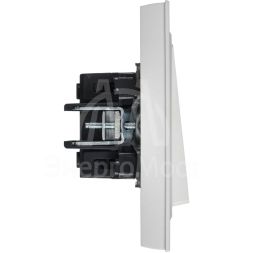 Выключатель 1-кл. СП BRITE ВСР10-1-0-БрАБ 10А в сборе арктич. бел. IEK BR-V10-0-10-K91-F