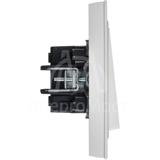 Выключатель 1-кл. СП BRITE ВСР10-1-0-БрАБ 10А в сборе арктич. бел. IEK BR-V10-0-10-K91-F