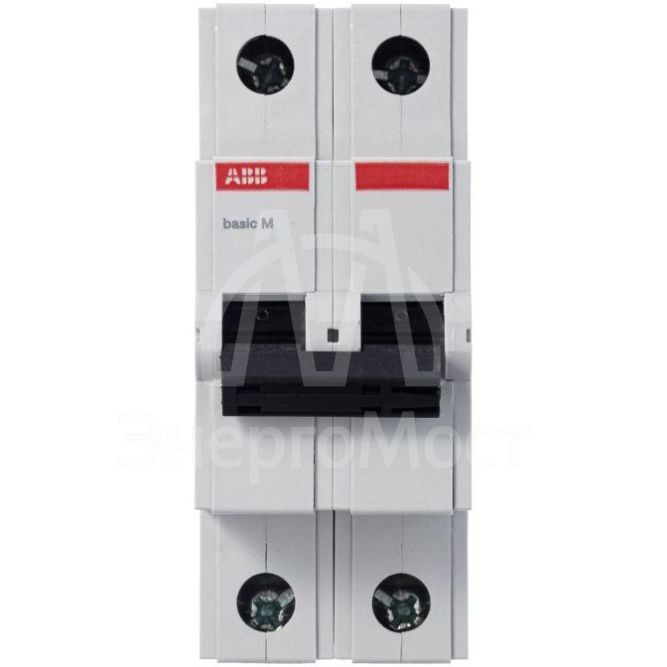 Выключатель автоматический модульный 2п C 25А 4.5кА Basic M BMS412C25 ABB 2CDS642041R0254