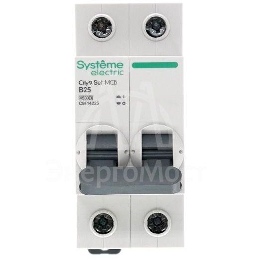 Выключатель автоматический (АВ) B 25А 2P 4.5кА 230В City9 Set SE C9F14225