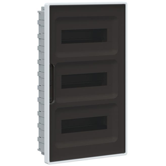 Щиток встраиваемый Фрейм (FRAME) 36мод. для полых стен с тонированной дверцей с 4 шинами PEN (2шт на 8 отверст. и 2шт на 10 отверст.) бел. DKC F36B3WD