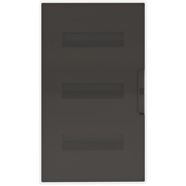 Щиток встраиваемый Фрейм (FRAME) 36мод. для полых стен с тонированной дверцей с 4 шинами PEN (2шт на 8 отверст. и 2шт на 10 отверст.) бел. DKC F36B3WD