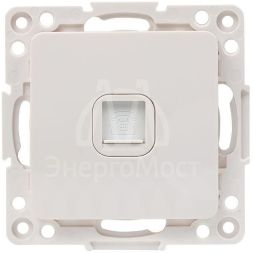 Розетка телефонная 1-м Стокгольм механизм бел. PROxima EKF EYT01-034-10