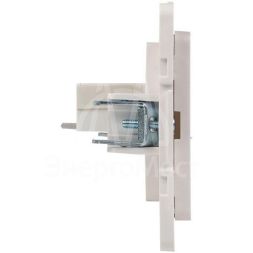 Розетка телефонная 1-м Стокгольм механизм бел. PROxima EKF EYT01-034-10