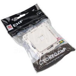 Розетка телефонная 1-м Стокгольм механизм бел. PROxima EKF EYT01-034-10