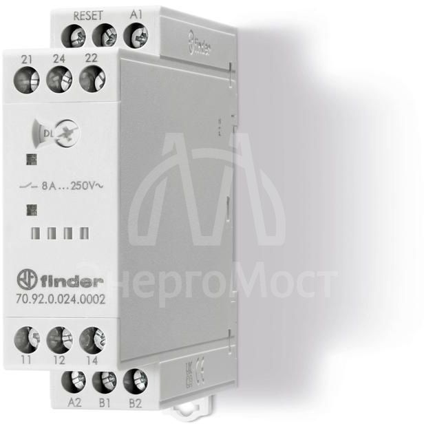 Реле термисторное (PTC) с/без память отказов 24В AC/DC выход 2СO 8A Ш=22.5мм IP20 FINDER 709200240002