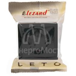 Выключатель 1-клав. с инд. LETO черн. бархат LEZARD 752-4200-111