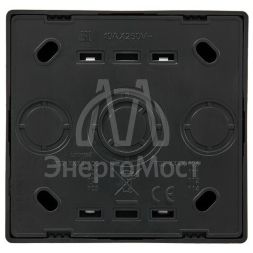 Выключатель 1-клав. с инд. LETO черн. бархат LEZARD 752-4200-111