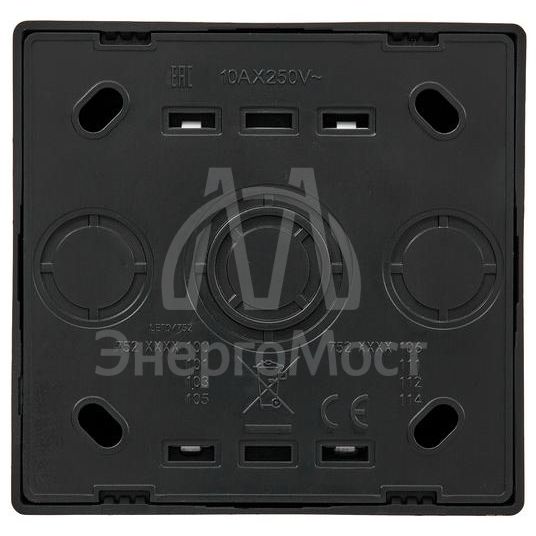 Выключатель 1-клав. с инд. LETO черн. бархат LEZARD 752-4200-111