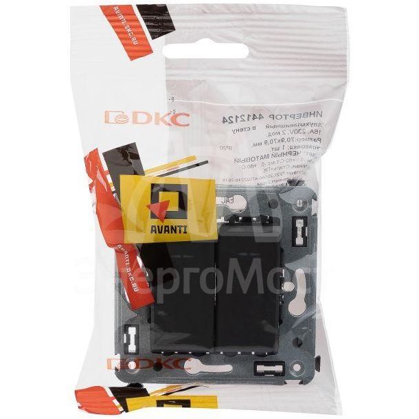 Инвертор 2-кл. СП Avanti &amp;quot;Черный матовый&amp;quot; DKC 44121242