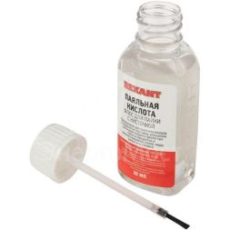 Флюс для пайки &amp;quot;паяльная кислота&amp;quot; 25мл (с кисточкой) REXANT 09-3613