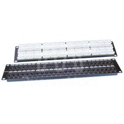 Патч-панель PP3-19-48-8P8C-C5E-110D 19дюйм. 2U 48 порт. RJ45 кат. 5e Dual IDC ROHS черн. Hyperline 246100