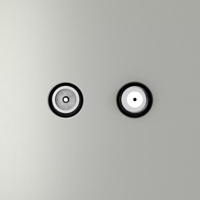 Розетка телевизионная оконечная TV + SAT 2-м СП S70 механизм сталь Voltum VLS060405