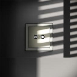 Розетка телевизионная оконечная TV + SAT 2-м СП S70 механизм сталь Voltum VLS060405