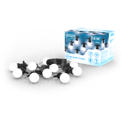 Гирлянда светодиодная Holiday Белт Лайт 7.7м 10 бел. несменных ламп IP44 GAUSS HL062