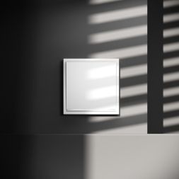 Переключатель проходной 1-кл. СП S70 10А с подсветкой механизм бел. глянцевый Voltum VLS010401