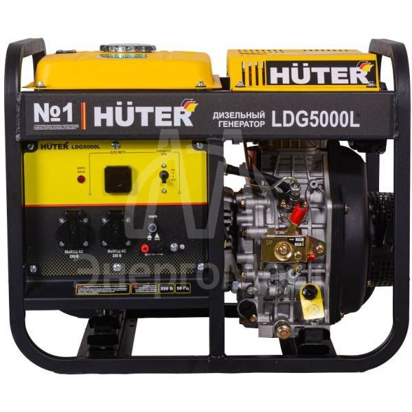 Электрогенератор дизельный LDG 5000L Huter