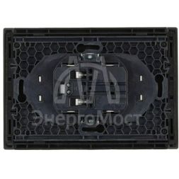 Розетка 2-м СП FORTE&amp;amp;PIANO FP326 10А без заземл. без защ. шторок безвинт. крепл. сер. IEK FP-R20-10-1-K03