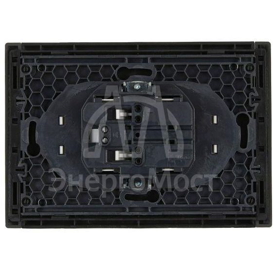 Розетка 2-м СП FORTE&amp;amp;PIANO FP326 10А без заземл. без защ. шторок безвинт. крепл. сер. IEK FP-R20-10-1-K03