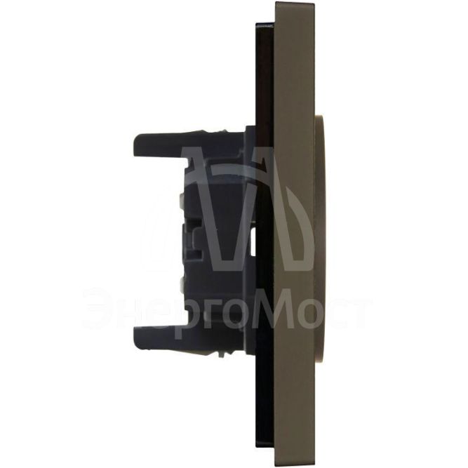 Розетка 2-м СП FORTE&amp;amp;PIANO FP326 10А без заземл. без защ. шторок безвинт. крепл. сер. IEK FP-R20-10-1-K03