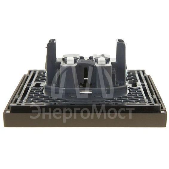 Розетка 2-м СП FORTE&amp;amp;PIANO FP326 10А без заземл. без защ. шторок безвинт. крепл. сер. IEK FP-R20-10-1-K03