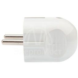 Вилка Евро прямая 16А с заземл. бел. Rexant 16-0732